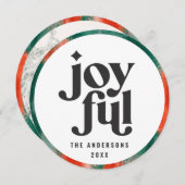 赤緑モダンの抽象芸術絵を描 シーズンカード (正面/裏面)