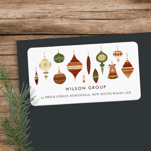 赤緑企業のクリスマスオーナメントスターデコー ラベル