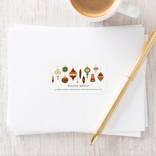 赤緑企業のクリスマスオーナメントスターデコー ラベル (インサイチュ)