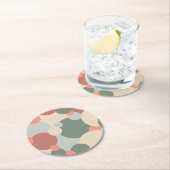 赤緑分子紙コースター ラウンドペーパーコースター (インサイチュ)