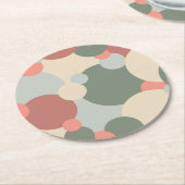 赤緑分子紙コースター ラウンドペーパーコースター (アングル)