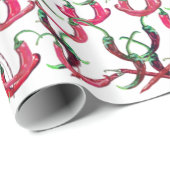 赤緑唐辛子の包装紙 ラッピングペーパー (ロールコーナー)