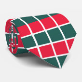 赤緑市松模様に ネクタイ (ロール)