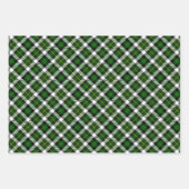 赤緑白と黒の格子縞 ラッピングペーパーシート (正面2)