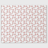 赤緑白のキャンディーケインスケッチ ラッピングペーパー (フラット)