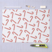 赤緑白のキャンディーケインスケッチ 薄葉紙 (クラフト)