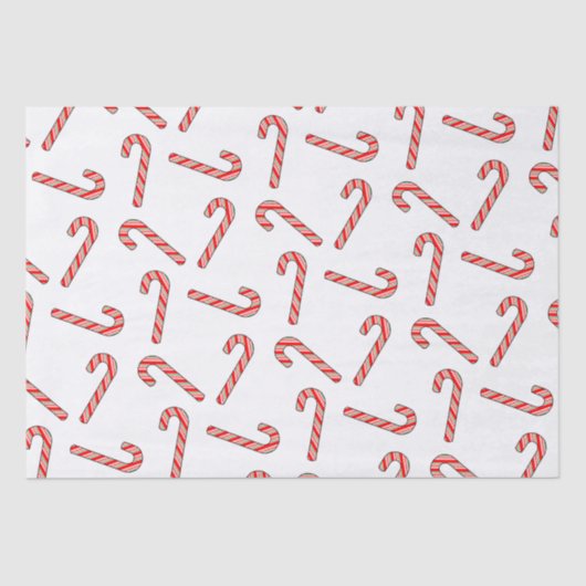 赤緑白のキャンディーケインスケッチ 薄葉紙 (正面)