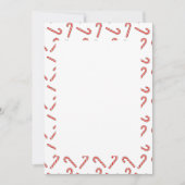 赤緑白のストライプ カントリー風のクリスマス 説明書き 招待状 (正面)