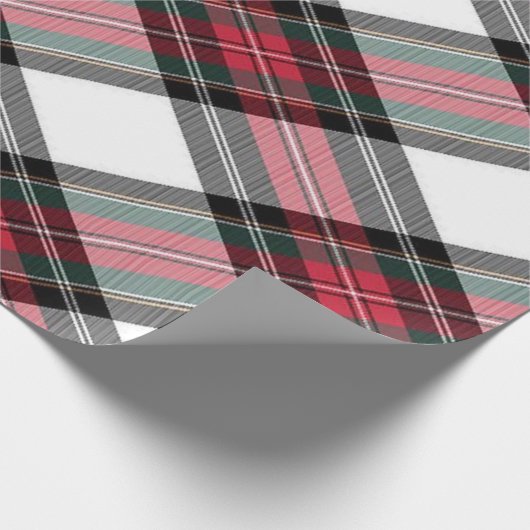 赤緑白の給仕クリスマスプレド ラッピングペーパー (角)