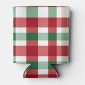 赤緑白チェッカークーラーボックス 缶クーラー (正面)
