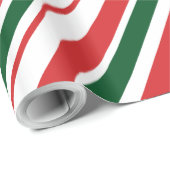 赤緑白対角キャンディストライプー ラッピングペーパー (ロールコーナー)