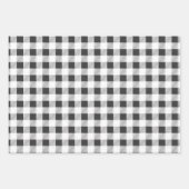 赤緑白格子包み紙セット3 ラッピングペーパーシート (正面3)