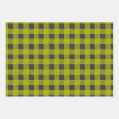 赤緑白格子包み紙セット3 ラッピングペーパーシート (正面2)