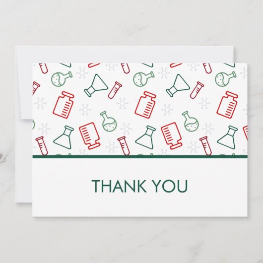 赤緑研究室サイエンスビジネスロゴ サンキューカード (正面)