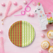 赤緑竹のパタ離れーンパーティー ペーパープレート (パーティー)