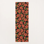赤緑紫の花の水彩画 ヨガマット (裏面)