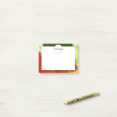 赤緑絵画色 ポストイット (デスク上)