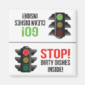 赤緑色光食洗機磁石 マグネット (正面)