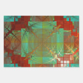 赤緑色融合ラッピング紙 ラッピングペーパーシート (正面2)