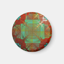 赤緑色融着磁石 マグネット