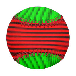赤緑野球ストライプの 野球ボール