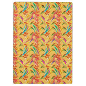 赤緑青パープル抽象芸術フローラアールデコ クリップボード (裏面)