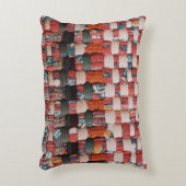 赤緑青織物 アクセントクッション (正面(垂直))