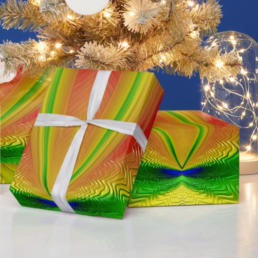 ～赤緑黄色フラクタル～クリスマス ラッピングペーパー (クリスマス)