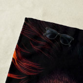 赤緑黄色ライオン01 ビーチタオル (インサイチュ)