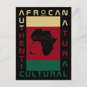 赤緑黒AFRoCAアフロアフリカブラック伝統 ポストカード (正面)