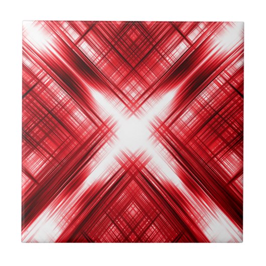 赤線が交差する タイル (正面)