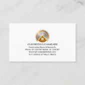 赤線のミニマリストの手書きツール 名刺 (裏面)