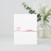 赤線スケッチハート ポストカード (スタンド正面)