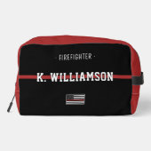赤線パーソナライズされた細の消防 ドップキット (裏面)