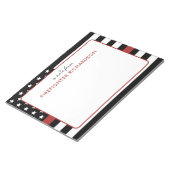 赤線パーソナライズされた細の消防 ノートパッド (アングル)