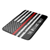 赤線パーソナライズされた細の消防 バスマット (アングル)