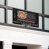 赤線フラグ |消防署の退職 横断幕 (ビルの外側)