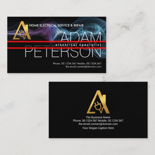 赤線プラカードオーバーサイズ名電気サービス 名刺 (正面/裏面)