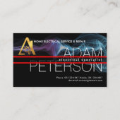 赤線プラカードオーバーサイズ名電気サービス 名刺 (正面)