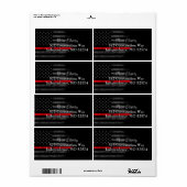 赤線ヴィンテージ米国国旗のラベル ラベル (フルシート)