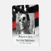 赤線消防写真追悼碑 メタルオーナメント (正面左)