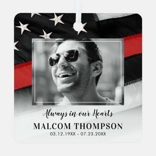 赤線消防写真追悼碑 メタルオーナメント (裏面)