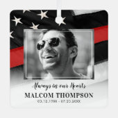 赤線消防写真追悼碑 メタルオーナメント (正面)