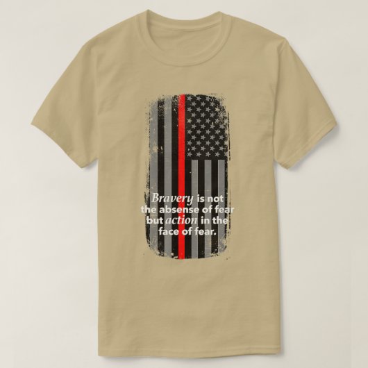 赤線消防士アメリカ国旗の愛国者 Tシャツ (デザイン正面)