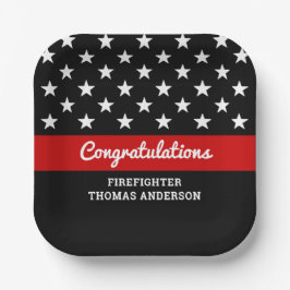 赤線消防士卒業会 ペーパープレート