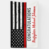 赤線消防士卒業会 横断幕 (縦)