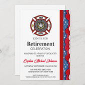 赤線消防署の退職 招待状 (正面/裏面)