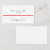 赤線白黒手書き名刺 名刺 (正面/裏面)