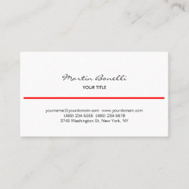 赤線白黒手書き名刺 名刺