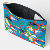 赤線。 アクセサリーポーチ (見開き)